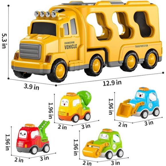 Construction Vehicle for 3 4 5 6 7 8 Years Old Kids - Toy Trucks - Picture 2 of 8